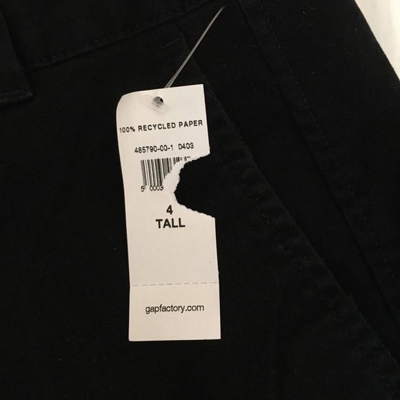 NWT: Gap black pants high rise straight 4 Tall - Picture 3 of 4